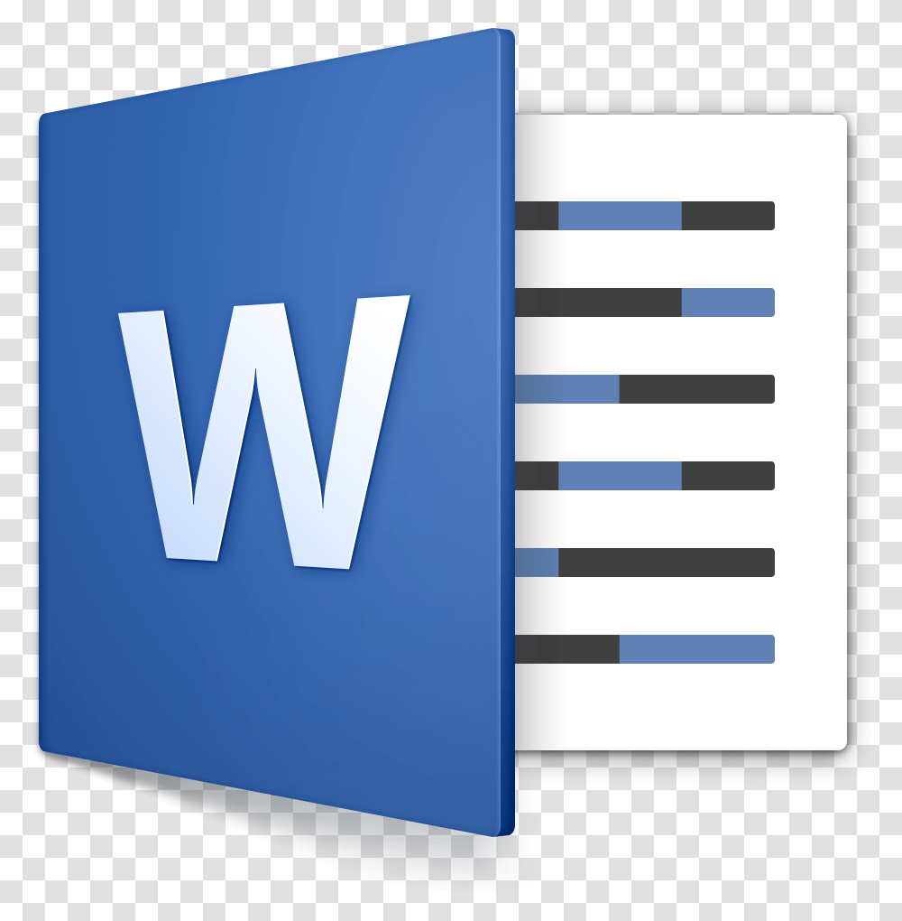 Microsoft Word Icon Mac, Label, Postal Office, Number Transparent Png