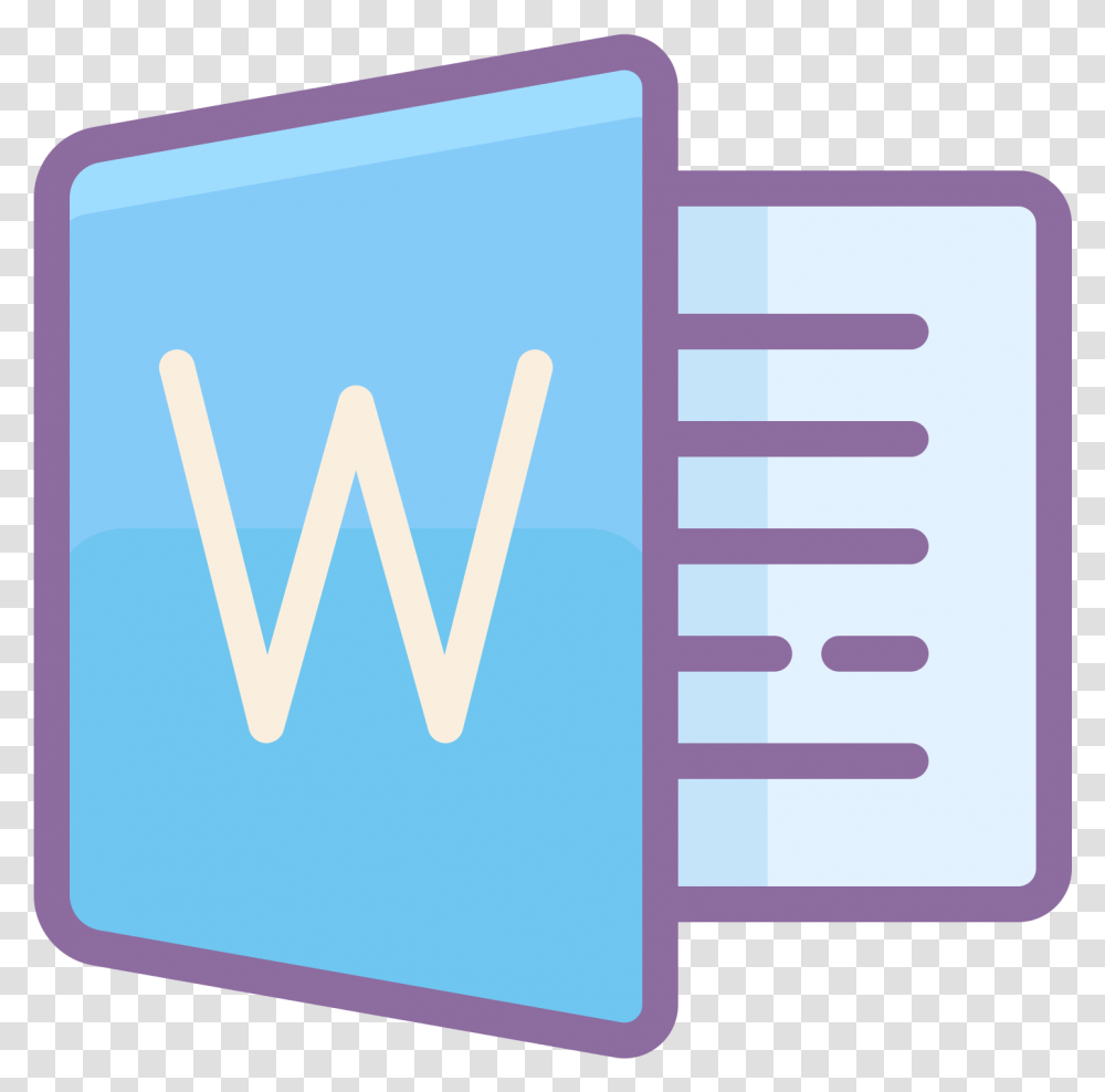 Microsoft Word Icon, Label, Alphabet, Lunch Transparent Png