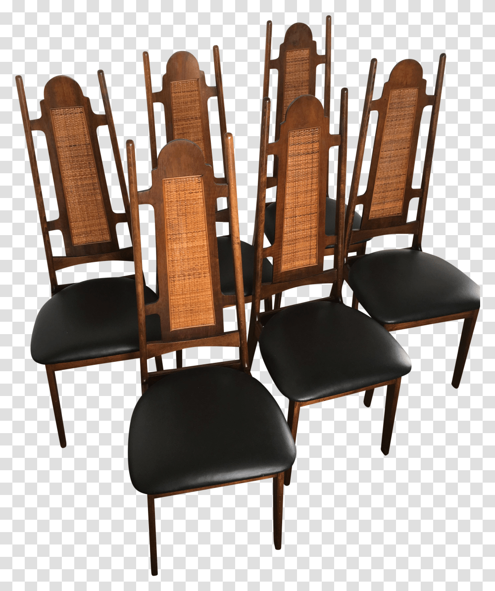 Mid Century High Back Dining Set Of Chair Transparent Png