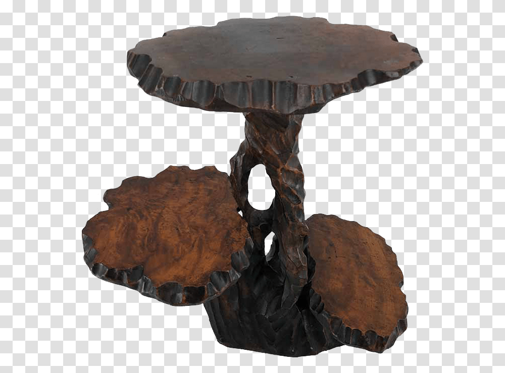 Mid Century Live Edge Wood Side Table Plant Stand Coffee Table, Fungus, Agaric, Mushroom, Amanita Transparent Png