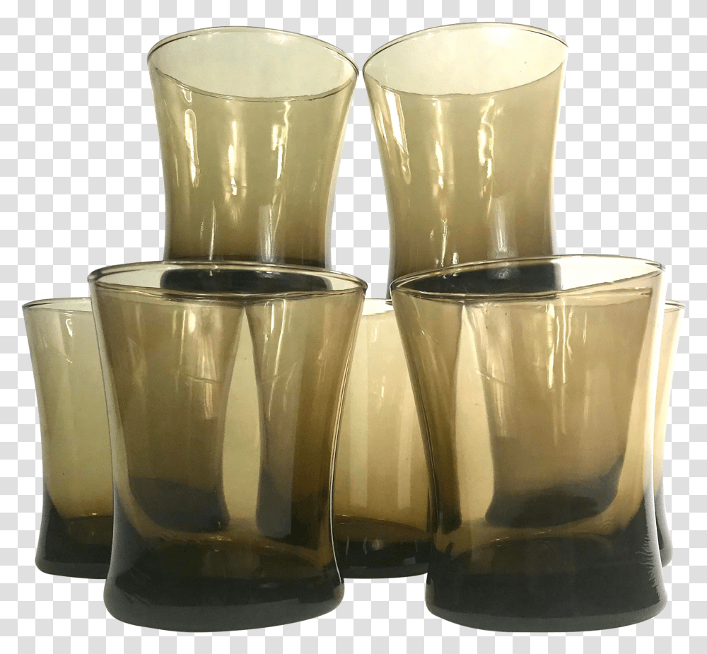 Mid Century Modern Smoke Whiskey Glasses Set Of Seven Serveware Transparent Png