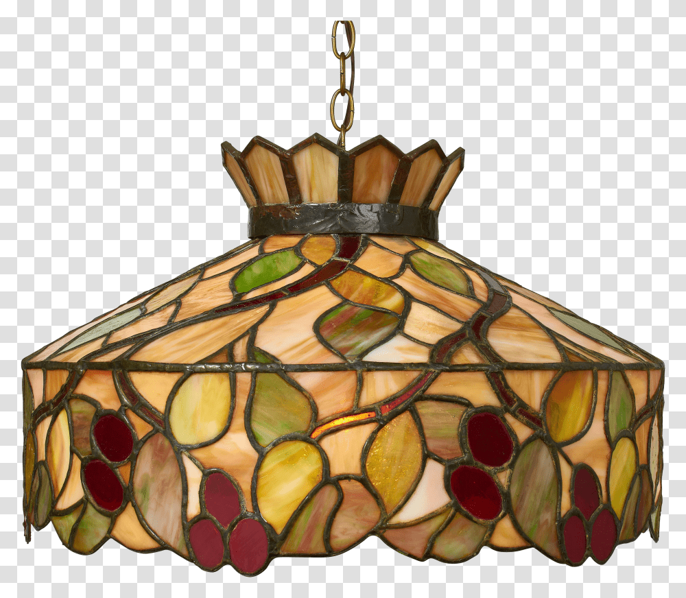 Mid Century Modern Tiffany Style Stained Glass Pendant Light Fixture Transparent Png