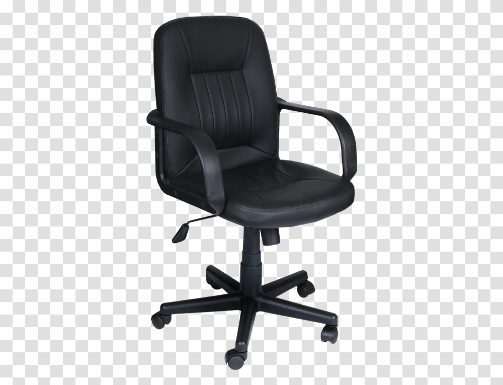 Middle Back Ergonomic Desk Computer Office Pu Swivel, Chair, Furniture, Armchair Transparent Png