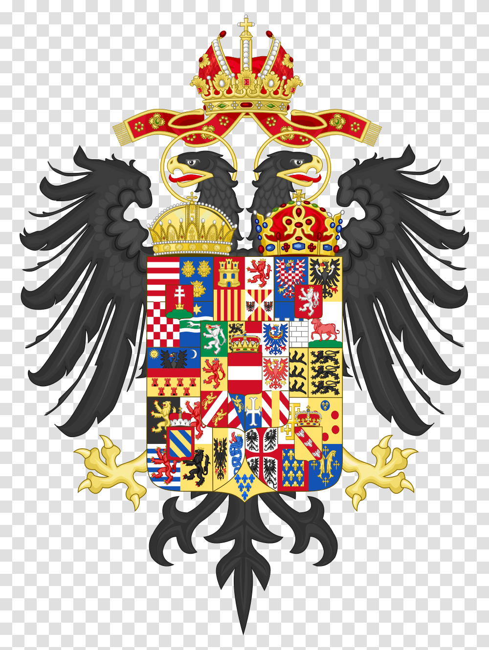 Middle Coat Of Arms Of Maria There Holy Roman Empire Flag, Poster, Logo Transparent Png