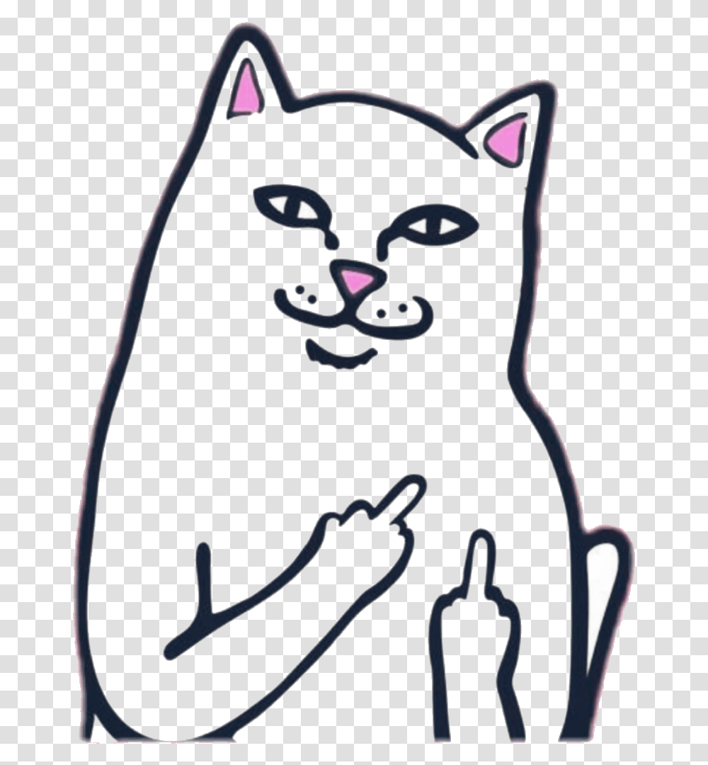 Middle Finger Cat With Free Clipart Images Rip And Dip Stickers, Mammal, Animal, Pet, Egyptian Cat Transparent Png