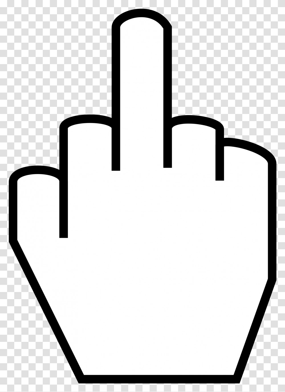 Middle Finger Clipart Easy Middle Finger Drawing, Adapter, Plug, Stencil, Silhouette Transparent Png