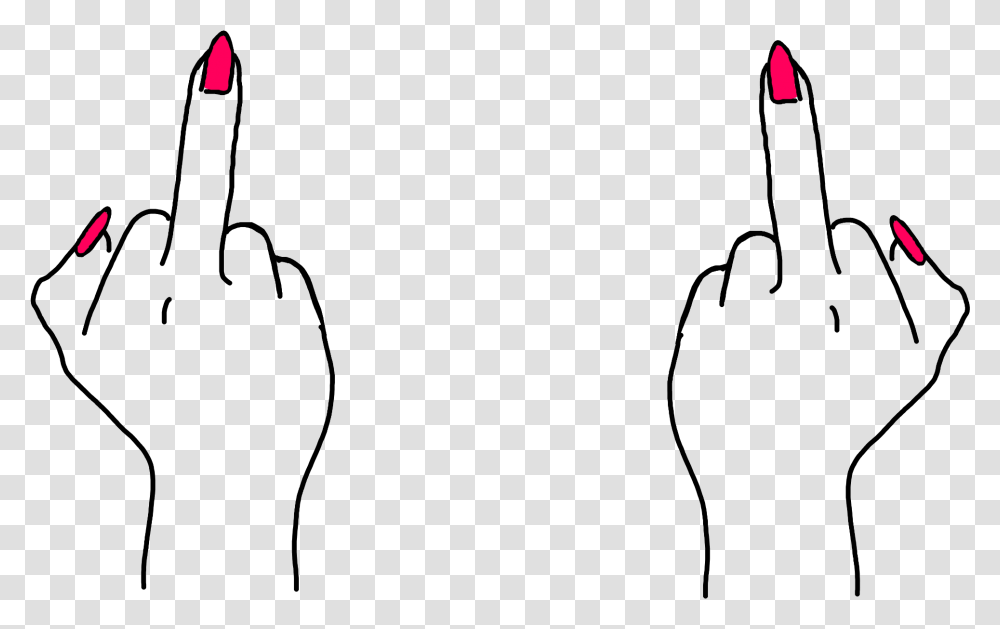 Middle Finger Draw Download Draw The Rude Finger, Bow, Cosmetics, Lipstick, Bottle Transparent Png