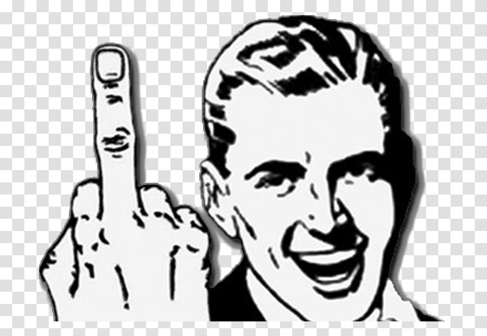 Middle Finger, Stencil, Person, Human Transparent Png