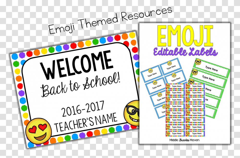 Middle Grades Maven New Back To School Products & Freebies Emoji, Text, Flyer, Poster, Paper Transparent Png