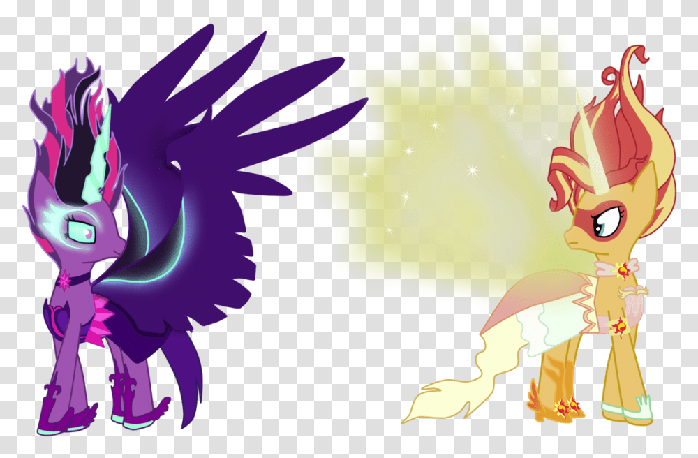 Midnight And Daydream Shimmer By Heavelon X Mlp Eg Midnight Sparkle, Plant, Flower, Blossom Transparent Png