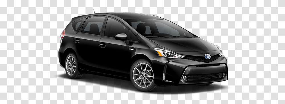 Midnight Black Toyota Prius V Black, Car, Vehicle, Transportation, Automobile Transparent Png