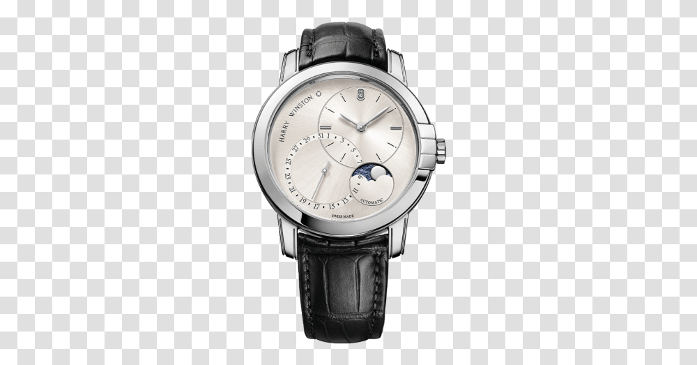 Midnight Date Moon Phase Automatic 42mm Harry Winston Midnight Date, Wristwatch Transparent Png