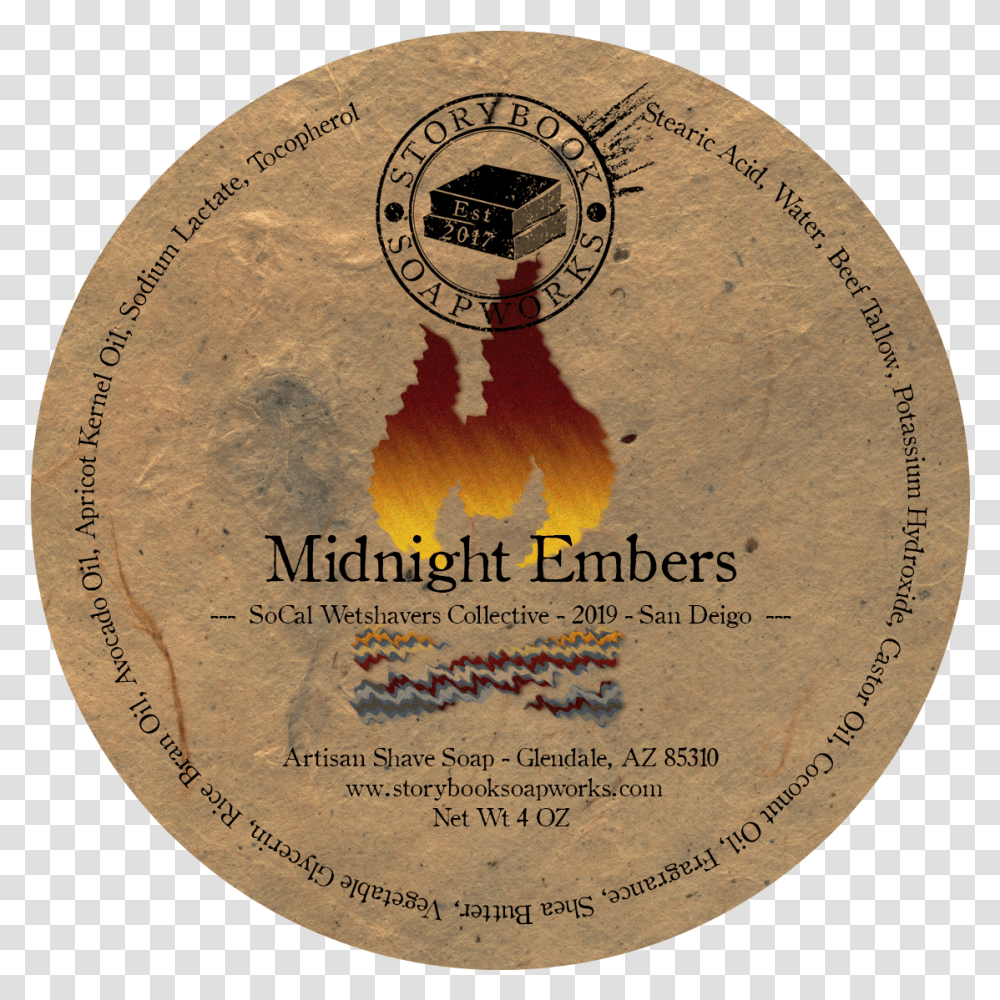 Midnight Embers Shave Soap Storybook Fire, Disk, Dvd, Rug, Clock Tower Transparent Png