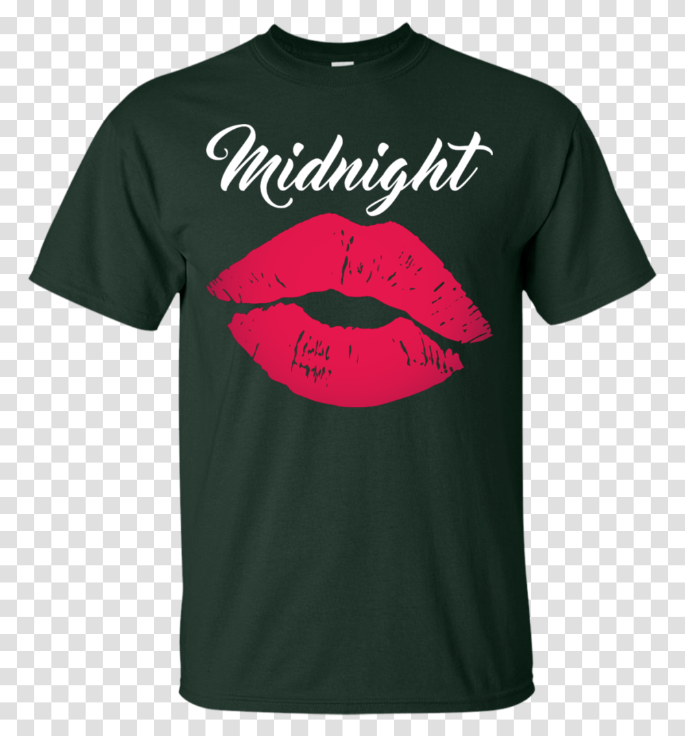 Midnight Kiss New Year Eve Resolution Ball Drop Lips Active Shirt, Apparel, T-Shirt, Mouth Transparent Png
