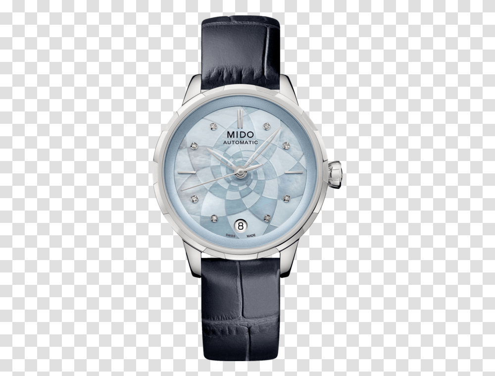 Mido Rainflower M043 207 16 131 00 Front Hamilton Automatic Gmt Watch, Wristwatch, Clock Tower, Architecture, Building Transparent Png