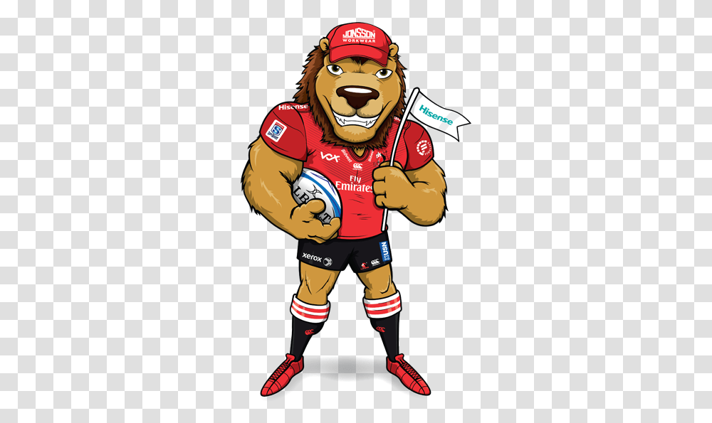 Mighty Lions Kids Club Lions Rugby Logo, Mascot, Person, Human, Super Mario Transparent Png
