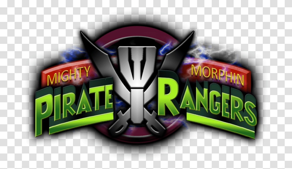 Mighty Morphin Pirate Rangers Logo By Joeshiba D6cabyp Graphic Design, Lighting, Car, Vehicle, Transportation Transparent Png