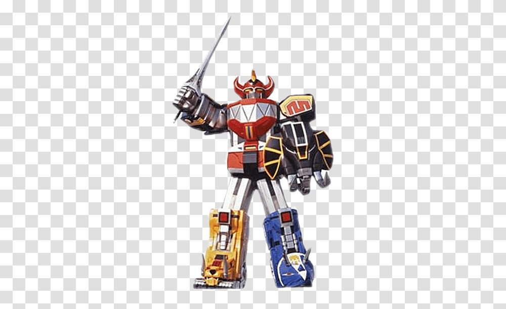 Mighty Morphin Power Rangers Megazord, Robot, Toy Transparent Png