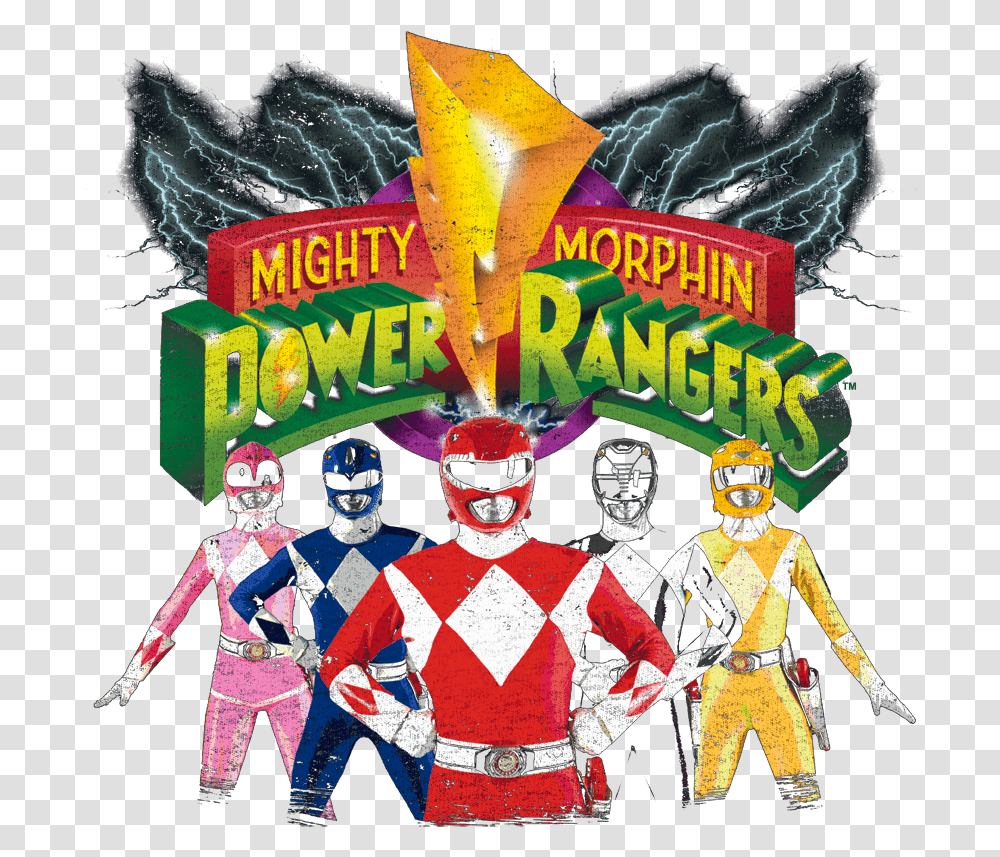 Mighty Morphin Power Rangers, Person, Poster, Advertisement, Costume Transparent Png