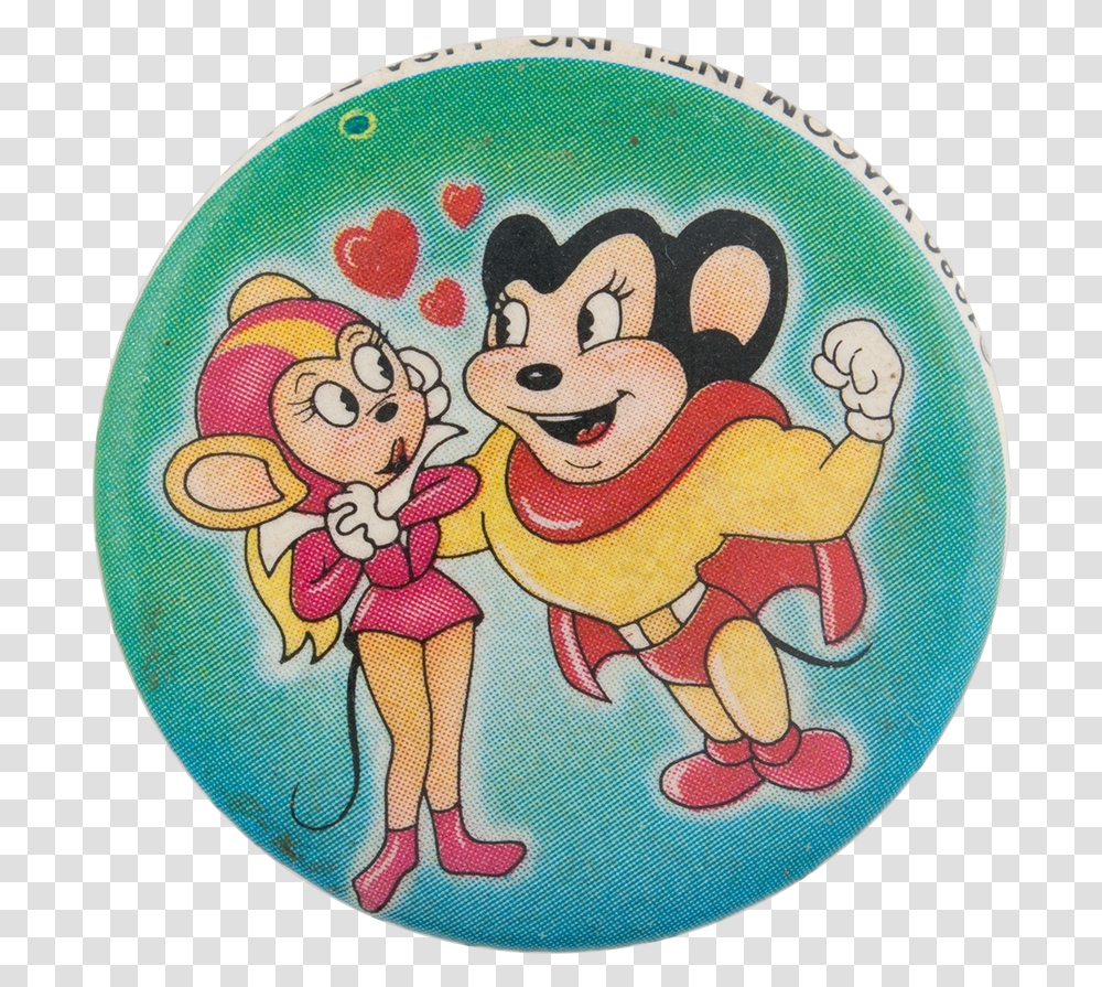 Mighty Mouse And Pearl Pureheart Entertainment Button Mighty Mouse Super Pearl Pureheart, Logo, Trademark, Badge Transparent Png