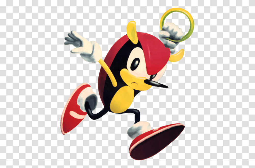 Mighty The Armadillo In Knuckles Chaotix Art Render Mighty The Armadillo Y Ray, Toy, Pac Man, Bird, Animal Transparent Png