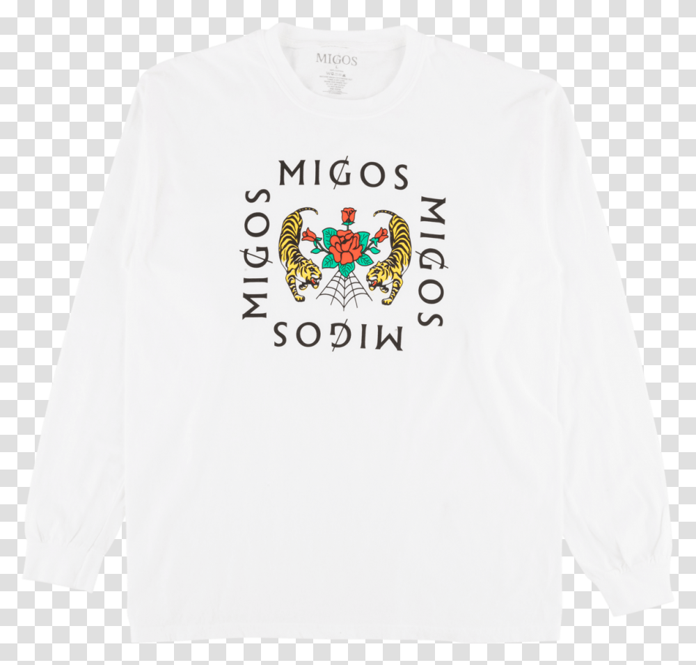 Migos Longsleeve Long Sleeve, Clothing, Apparel, T-Shirt, Sweatshirt Transparent Png