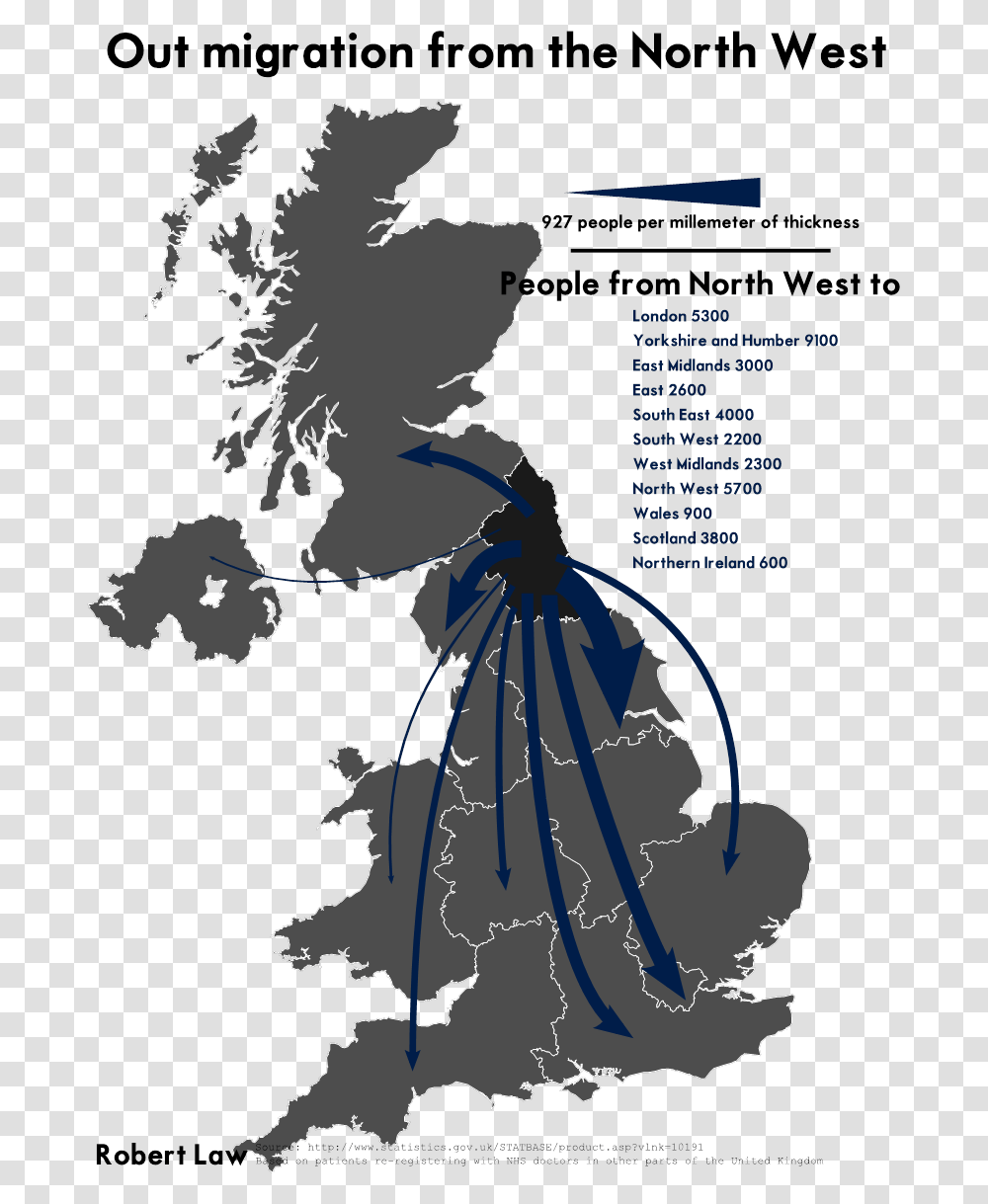Migration North West England Uk Map Solid Colour, Nature, Outdoors, Water, Poster Transparent Png