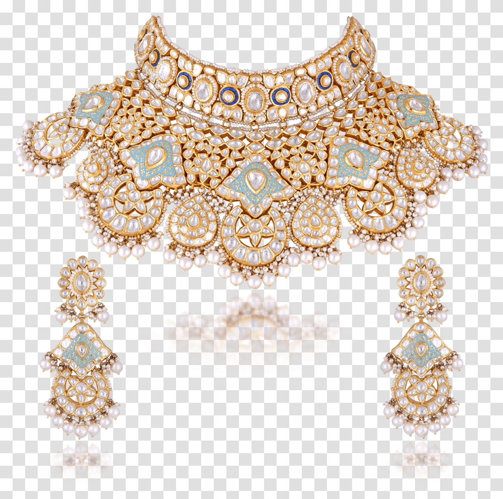 Mihrab Collection Polki Collection Necklace, Pattern, Chandelier, Lamp, Accessories Transparent Png