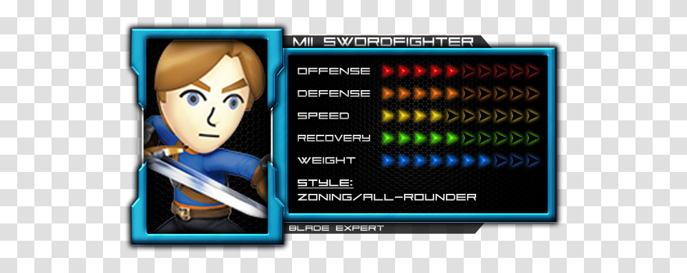 Mii Swordfighter Wii Fit Trainer Stats, Scoreboard, Person, Human, Legend Of Zelda Transparent Png