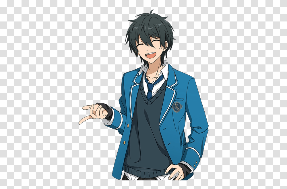 Mika Anime Boy Blue Hair, Person, Human, Clothing, Apparel Transparent Png