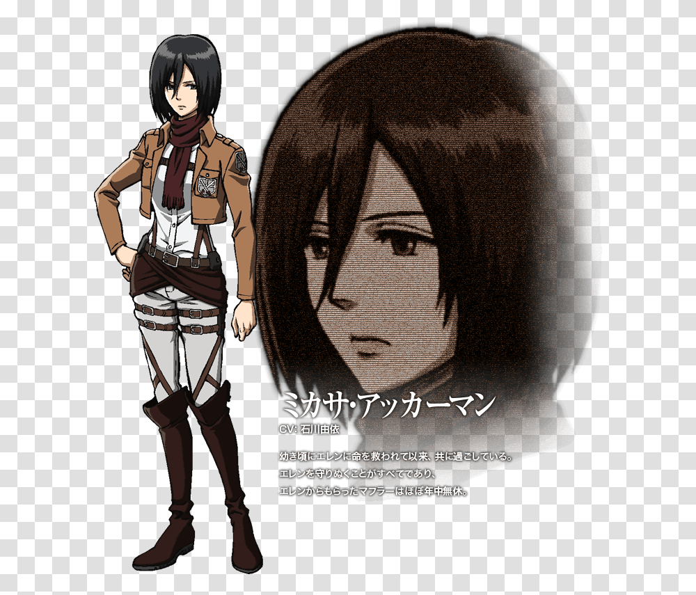 Mikasa Ackerman, Person, Human, Manga, Comics Transparent Png