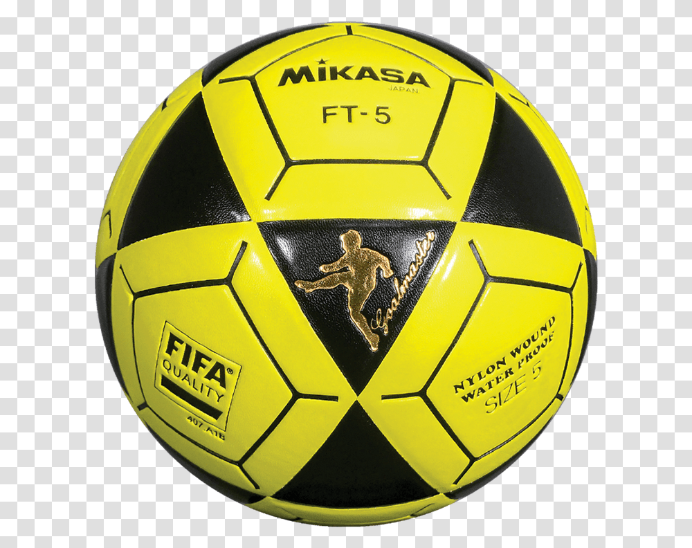 Mikasa Ft5 Goal Master Soccer Ball Size 5 Yellowblack Mikasa Soccer Ball, Football, Team Sport, Person, People Transparent Png