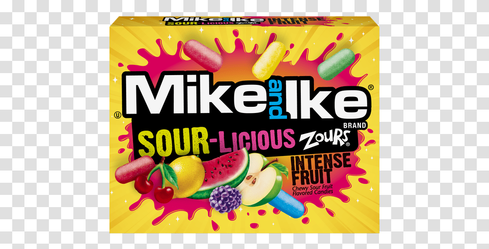 Mike And Ike Sour Licious, Food, Plant, Candy, Fruit Transparent Png