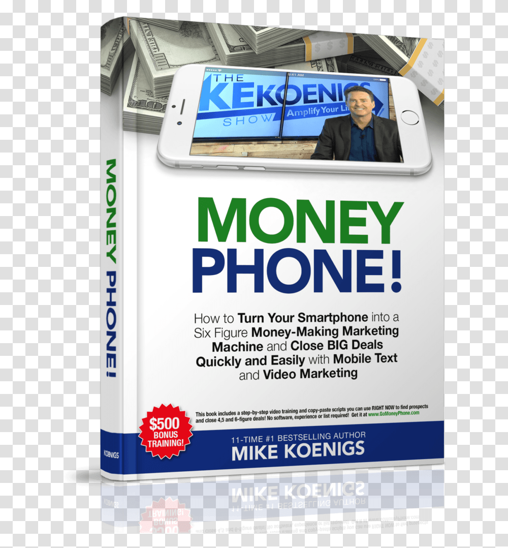 Mike Koenigs Mobile Device, Person, Flyer, Poster, Paper Transparent Png