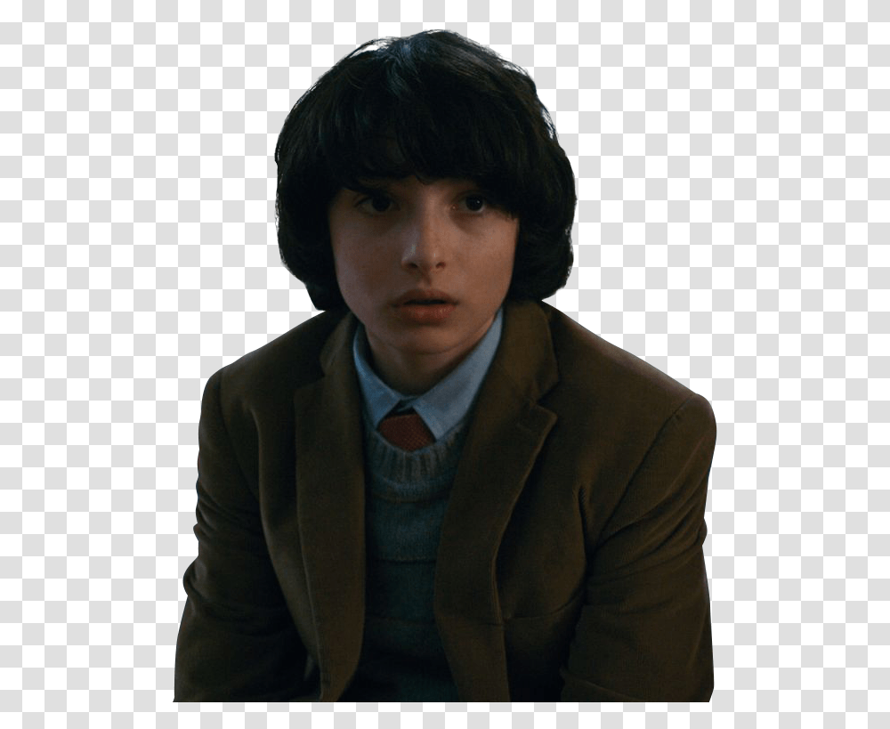 Mike Stranger Things No Background, Person, Face, Coat Transparent Png