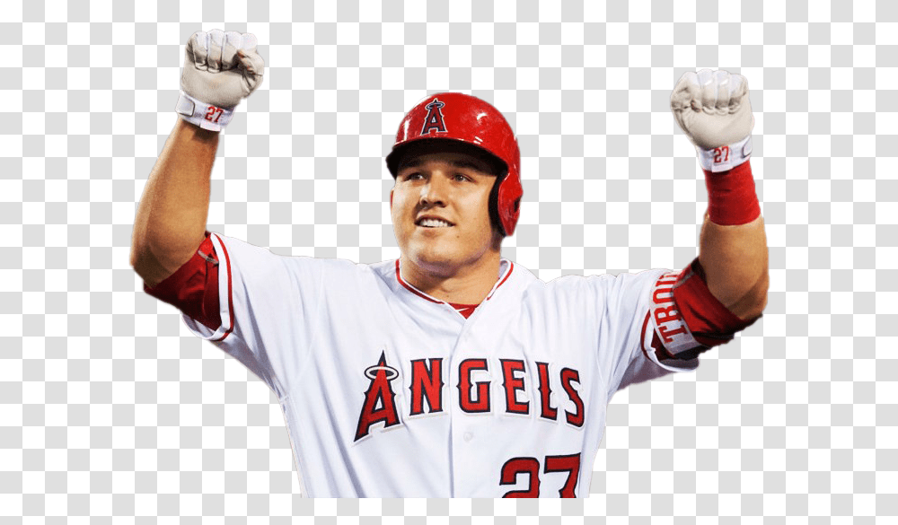 Mike Trout Background Arts Los Angeles Angels Of Anaheim, Helmet, Clothing, Apparel, Person Transparent Png