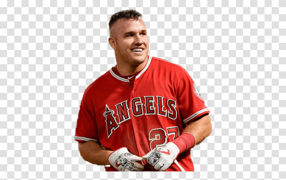 Mike Trout High Quality Image Mike Trout, Person, People, Team Sport Transparent Png
