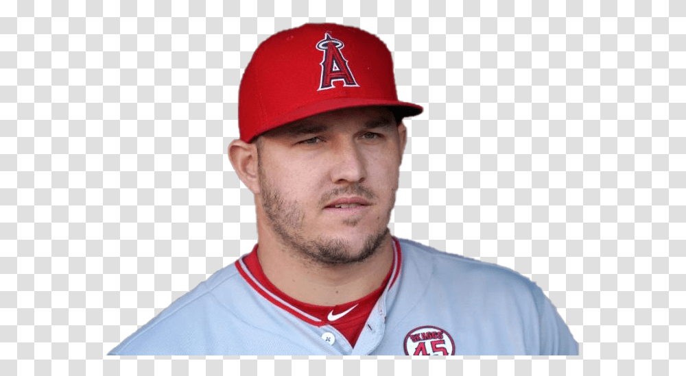 Mike Trout Image Background Mike Trout, Apparel, Person, Baseball Cap Transparent Png
