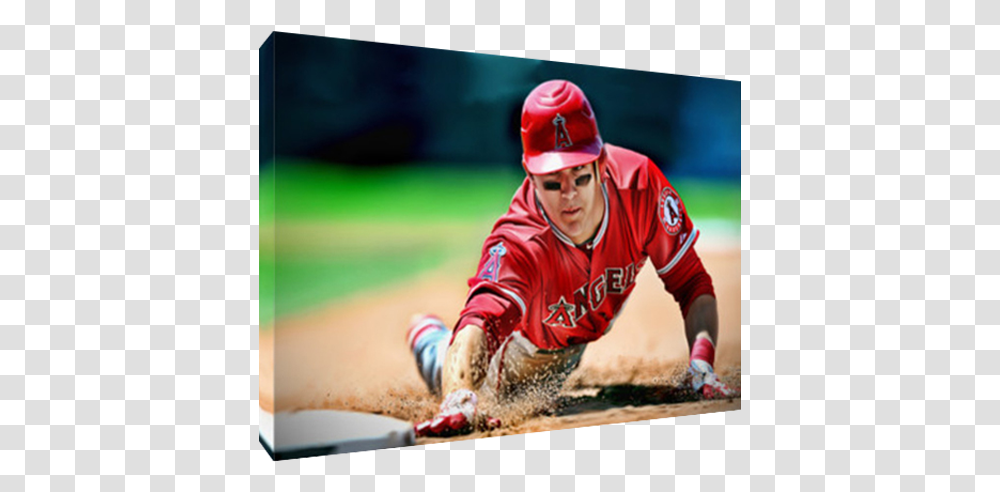 Mike Trout Painting, Person, Human, Helmet Transparent Png