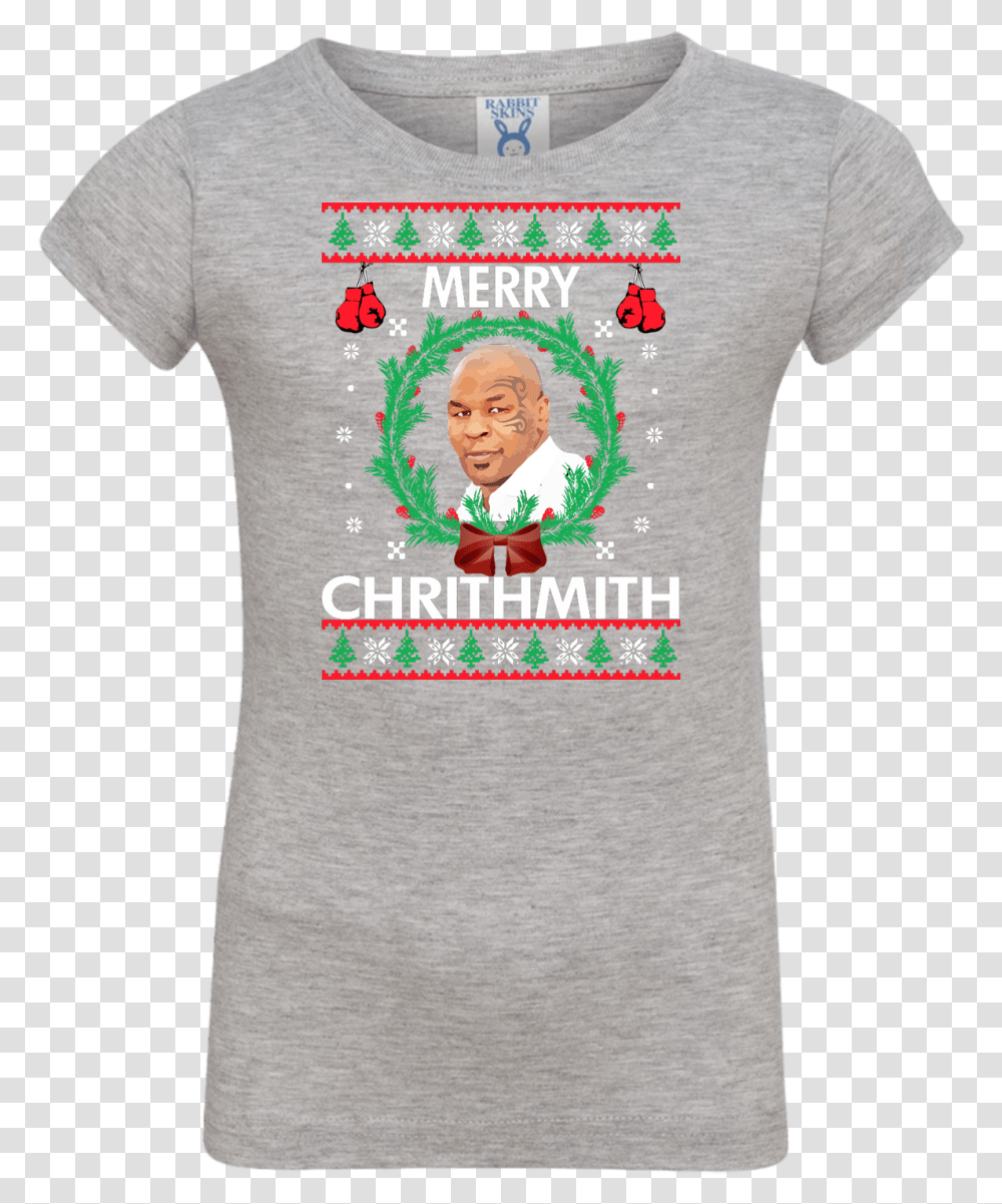 Mike Tyson Merry Chrithmith Christmas Toddler Infant Christmas Day, Apparel, T-Shirt, Person Transparent Png