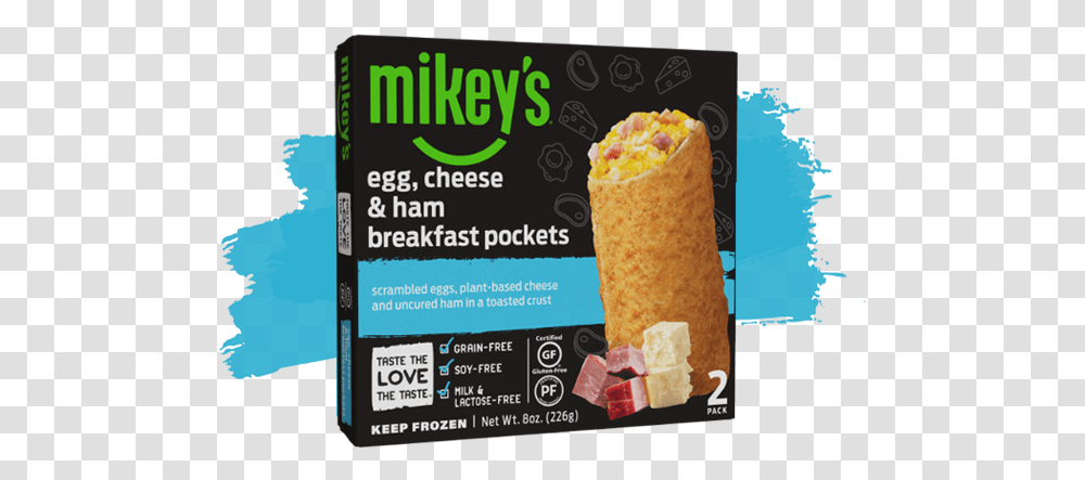 Mikeys Pizza Pockets, Bread, Food, Burrito, Taco Transparent Png