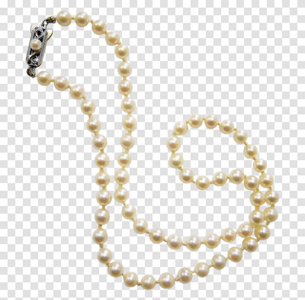 Mikimoto Saltwater Akoya Pearl Necklace With Sterling Mikimoto, Bead Necklace, Jewelry, Ornament, Accessories Transparent Png