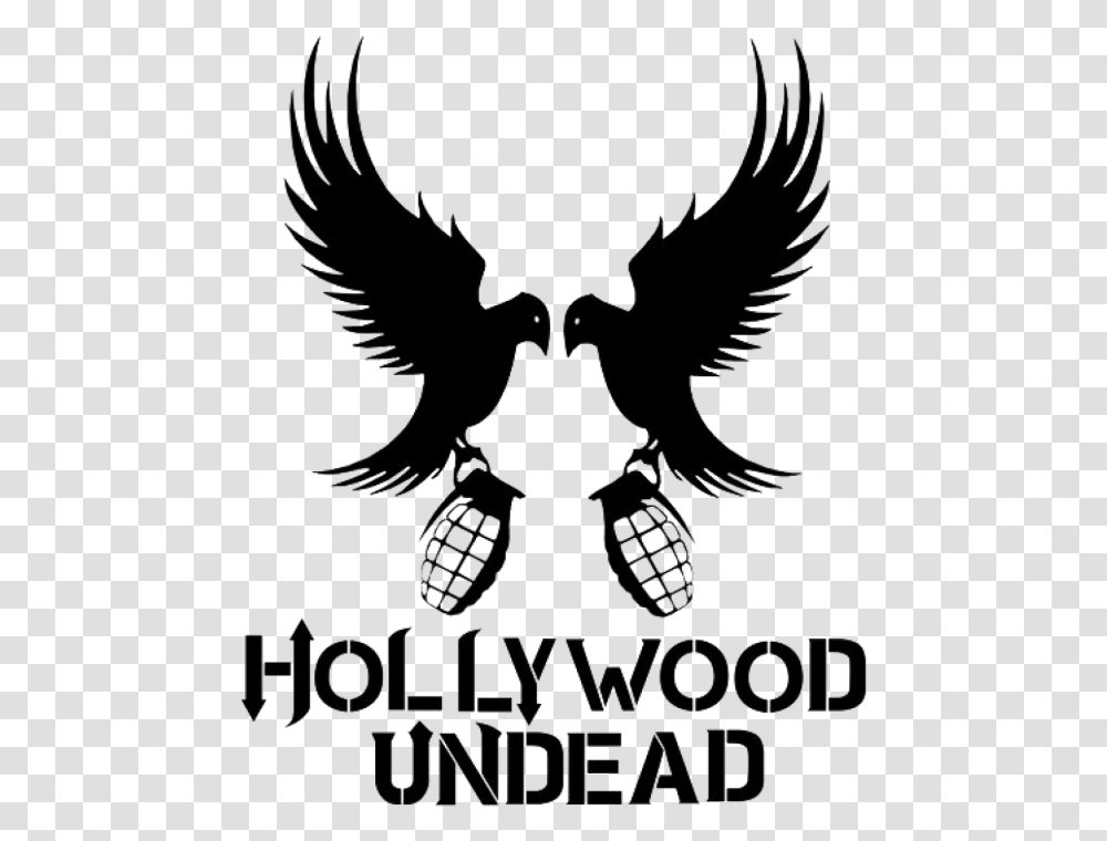 Mikina Hollywood Undead Eagles Black Hollywood Undead Logo, Emblem, Poster, Advertisement Transparent Png