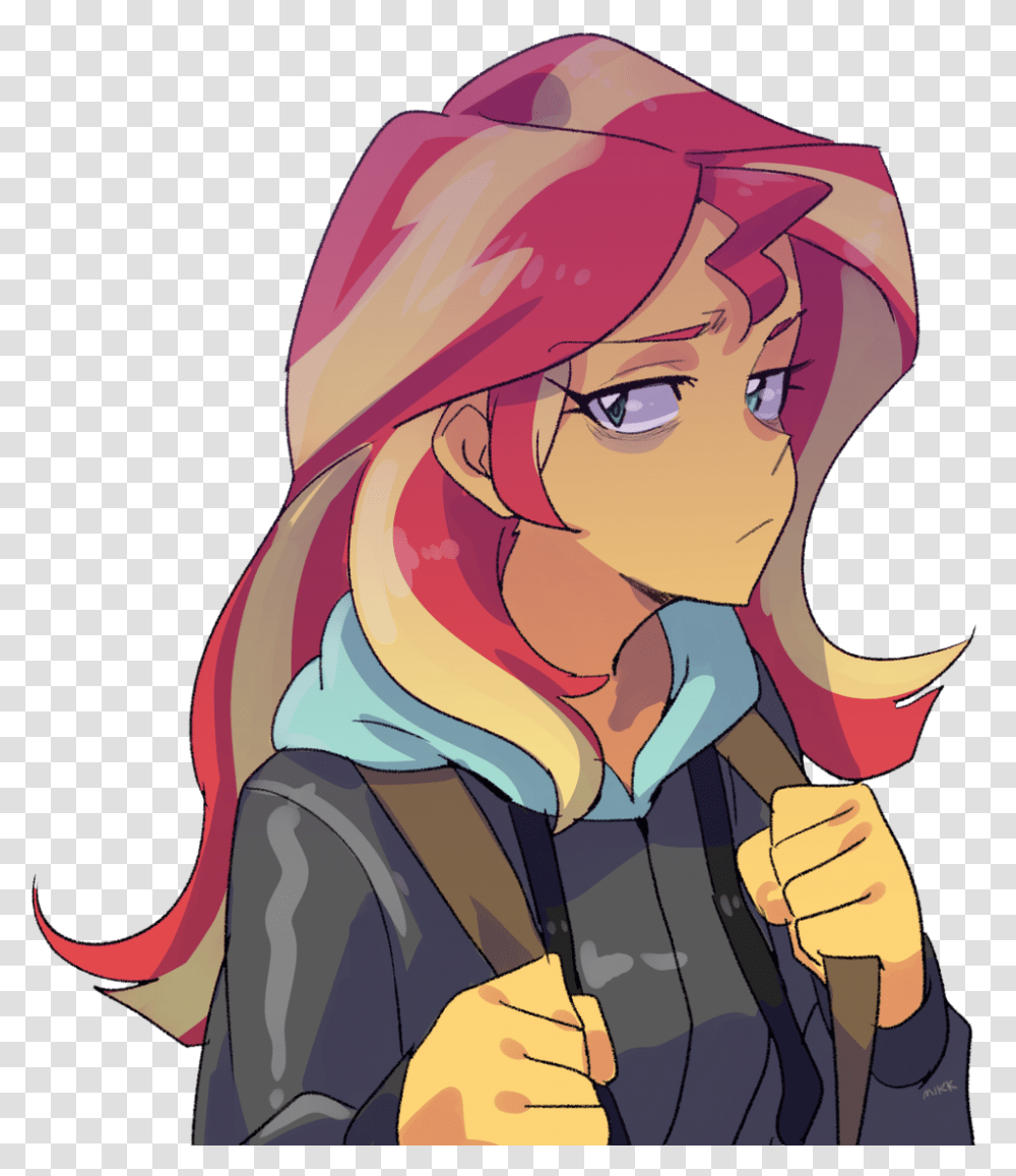 Mikk Commissions Closed Anime Sunset Shimmer Fan Art, Clothing, Person, Coat, Helmet Transparent Png