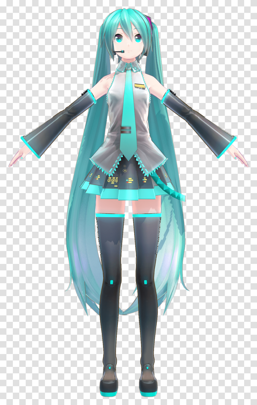 Miku Hatsune Crude Hair By Yyb Mmd Yyb Miku Dl, Costume, Person, Knight Transparent Png
