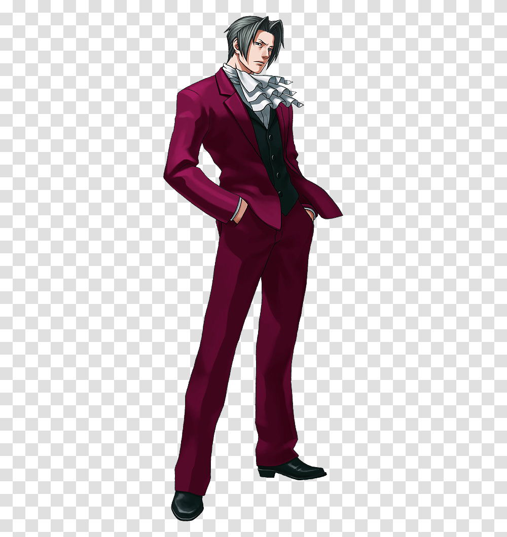 Miles Edgeworth Ace Attorney, Sleeve, Long Sleeve, Suit Transparent Png