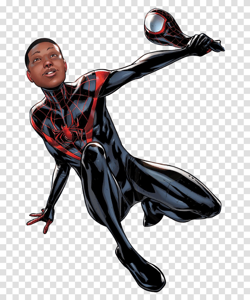 Miles Morales 0007 Spider Man Black Boy, Batman Transparent Png