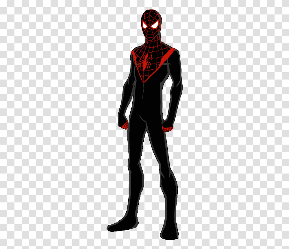 Miles Morales Spiderman Standing, Sleeve, Long Sleeve, Person Transparent Png
