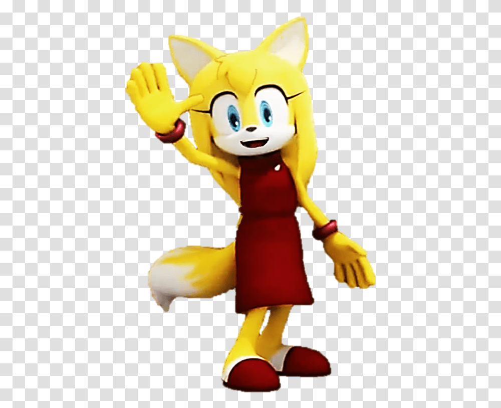 Miles Tails Zooey The Fox 3d, Toy, Figurine, Pac Man Transparent Png