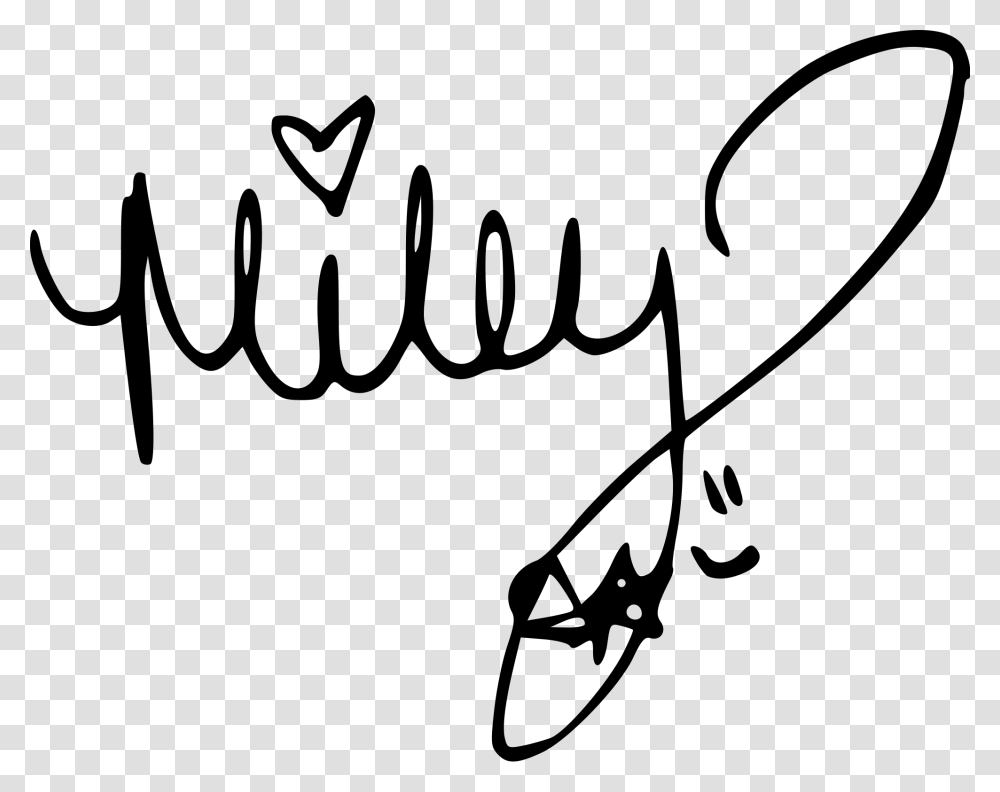 Mileycyrus Signature, Gray, World Of Warcraft Transparent Png